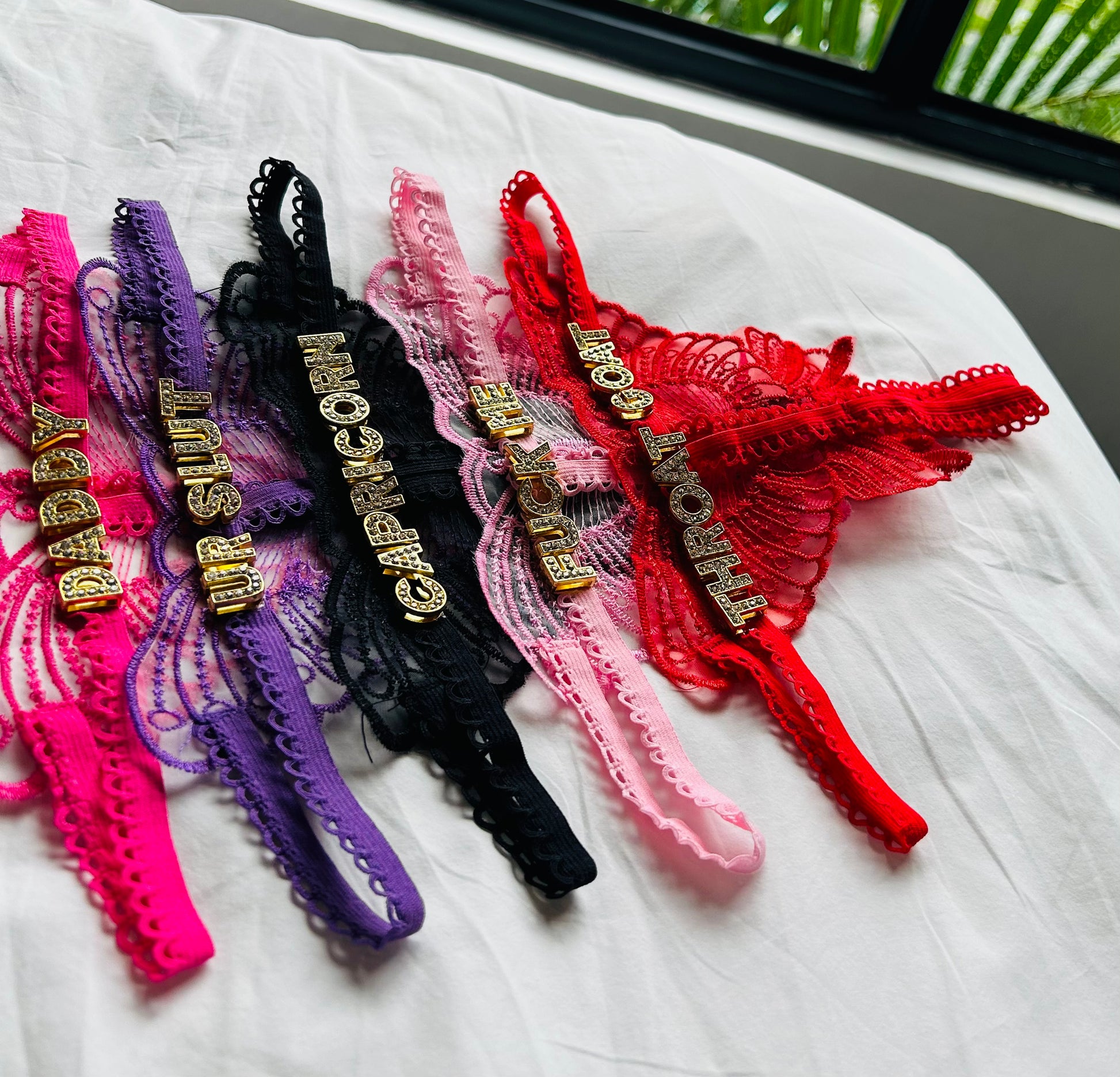 Custom Name Thong G-string Panties,personalized DIY Letters